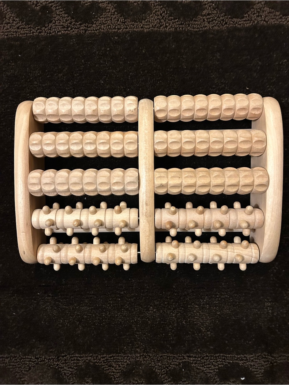 TheraFlow Natural Wood Foot Massager with Deep Tissue & Reflexology Nubs.